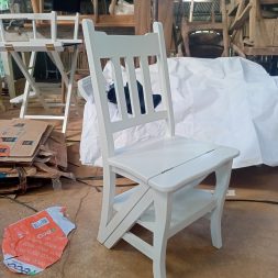 Kursi Tangga White kayu jati kursi multifungsi kualitas eksport