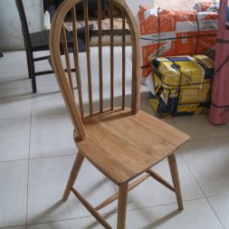 Kursi Keranjang, kayu jati, finishing melamine, kursi cafe, wood chair