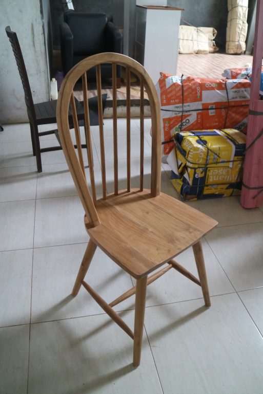 Kursi Keranjang, kayu jati, finishing melamine, kursi cafe, wood chair