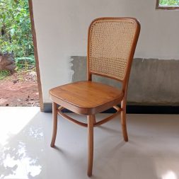 Kursi Kevin kayu jati rotan kursi cafe kualitas eksport