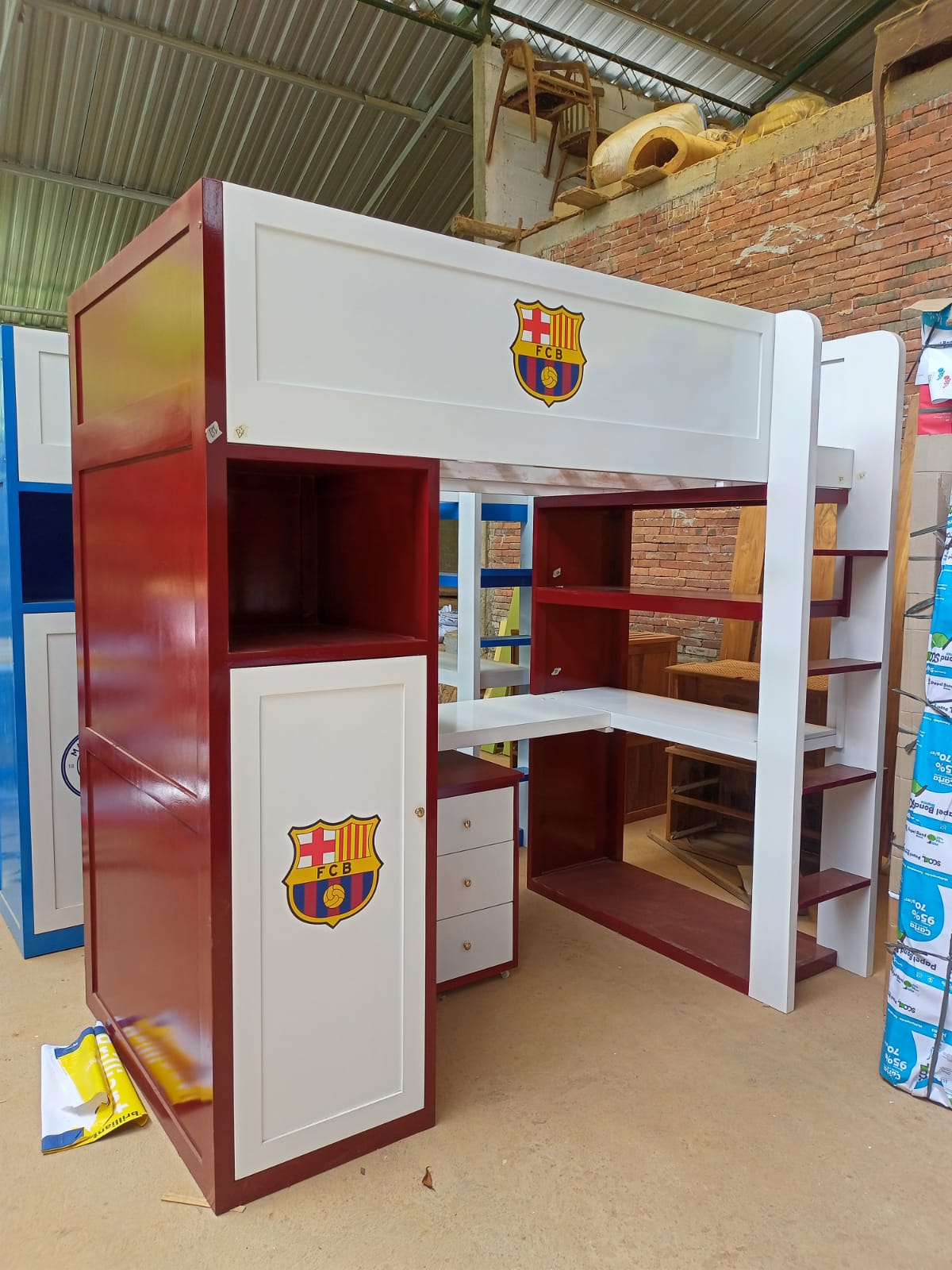 FOOTBALL CLUB Bunk Bed Tempat tidur tingkat custom knockdown
