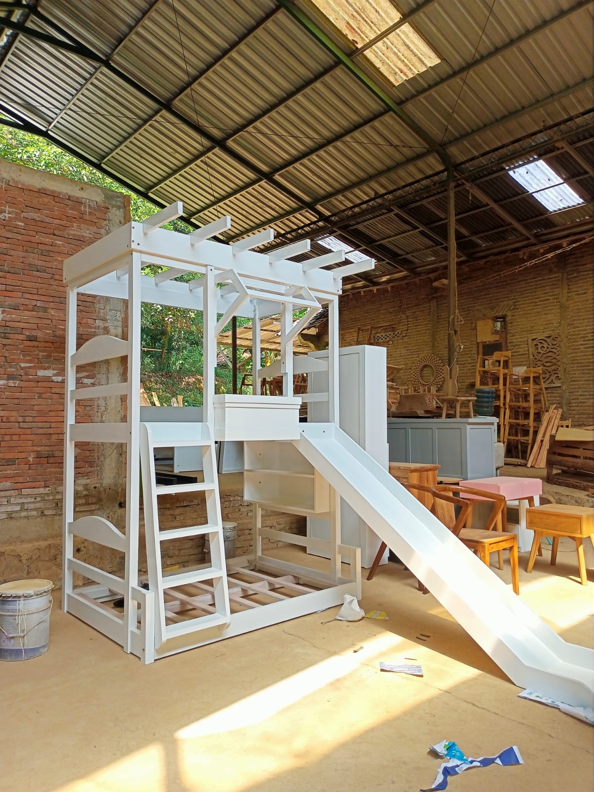 HOUSE SLIDE Bunk Bed Tempat tidur tingkat custom knockdown