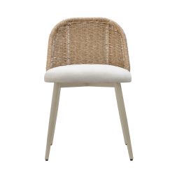 Premium Dining Chair 1-Set Rattan Wicker Back with Comfort Cushion